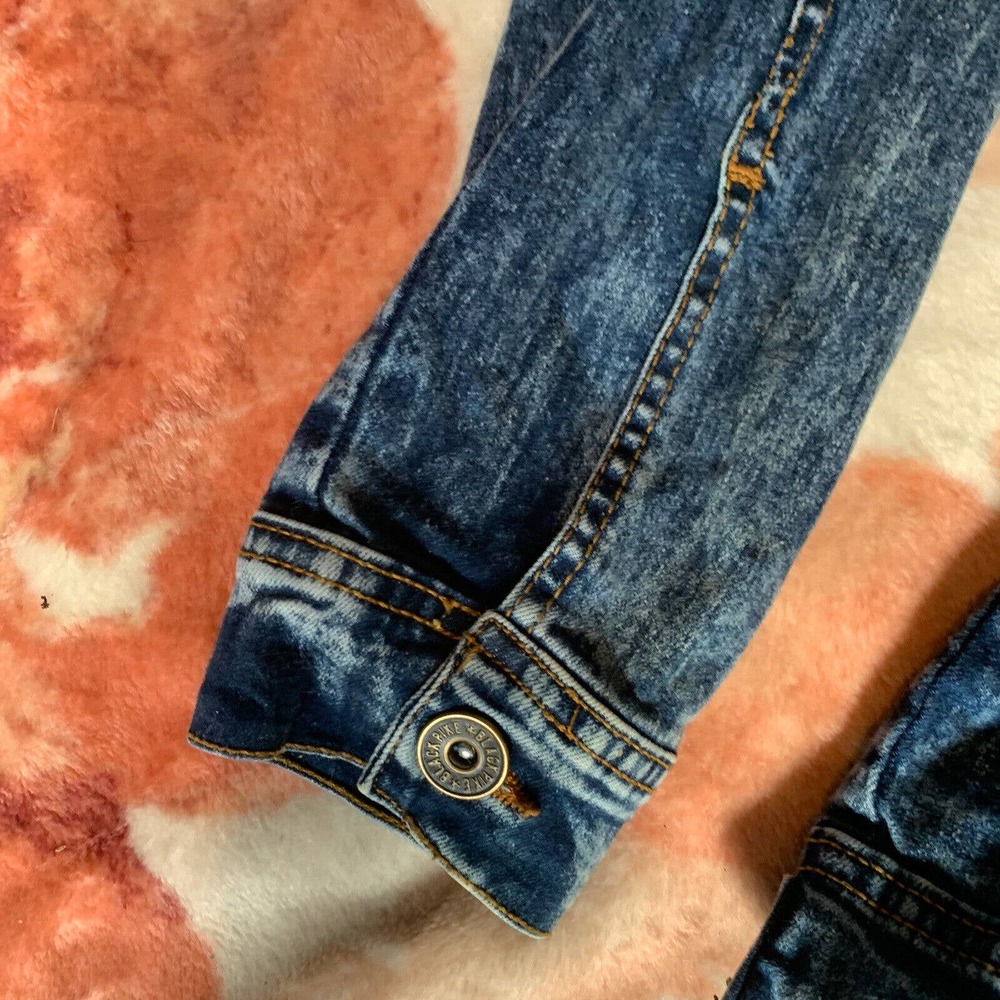Black Pike Blue Denim Jean Jacket Size L - Picture 10 of 12